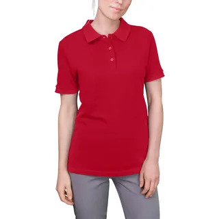 HRM Damen Luxury Polo, rot, Gr. M I Premium Polo-Shirt Damen aus 100% Baumwolle I Basic Polohemd bis 60°C farbecht waschbar I Hochwertige & nachhaltige Damen-Oberteile