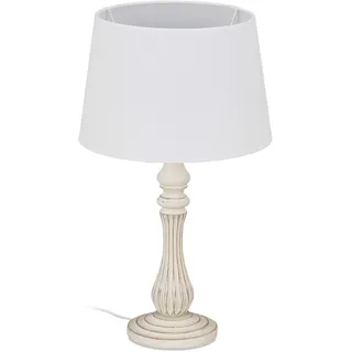 Relaxdays Tischlampe Weiß