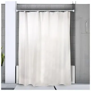Spirella Teleskop Duschstange Duschvorhangstange, Teleskopstange "Magic" Verstellbereich 125-220 cm, Ø21mm, Edelstahl - zum kleben oder bohren