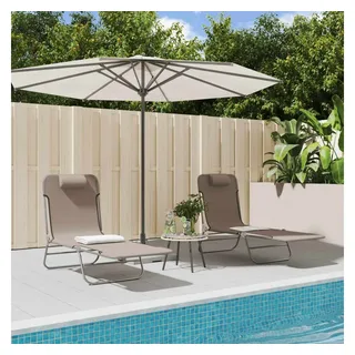 vidaXL Sonnenliege 55 x 87 x 0 cm Braun klappbar