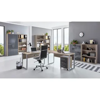 BMG-Möbel Büro Office Edition Set 7 Sonoma Eiche/Anthrazit