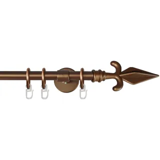 GARESA Vorhangstange Endknopf Pfeil 1-läufig Ø 16 mm 250 cm Braun