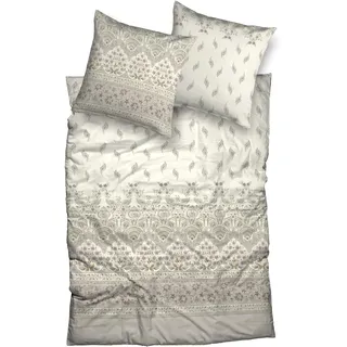 Casatex Bettwäsche Jolie 135 x 200 cm Satin Grau Taupe