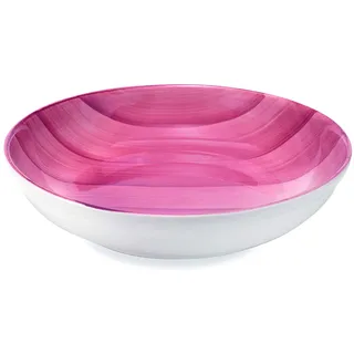 Zafferano Striche - Porzellan-Reisportionierer, Durchmesser 300 mm, Farbe Rosa, spülmaschinenfest bis 60° - Set 2 Stück