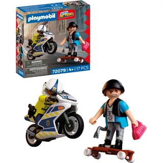 Playmobil City Action Verfolgungsjagd mit Motorrad 72079