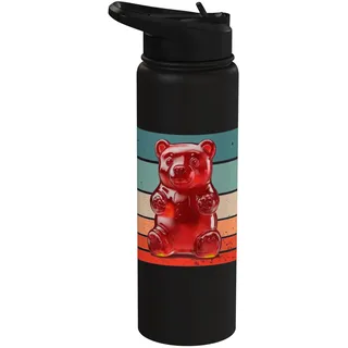 Süßigkeitenliebhaber süßer Bär Süßes Outfit Süßigkeiten Stainless Steel Insulated Water Bottle