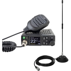 CB-Funk PNI Escort HP 8900 ASQ, 12-24V + CB-Antenne PNI Extra 40 mit Magnetfuß