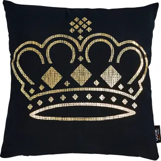 done.® Dekokissen »Stone Crown« mit Kronen-Applikation, Kissenhüle ohne Füllung, 1 Stück, goldfarben