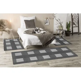 Andiamo Bettumrandung »Dijon«, (3 tlg.), modernes Design, Bettvorleger, Läufer-Set für das Schlafzimmer Andiamo anthrazit B/L (Brücke): 67 cm x 120 cm (2 St.)   B/L (Läufer): 67 cm x 200 cm (1 St.)