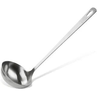 Chefkoch trifft Fackelmann Schöpflöffel – Zum Servieren und Schöpfen von Suppen und Eintöpfen, Edelstahl in mattem Look – Suppenkelle spülmaschinengeeignet