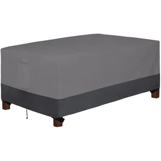 Easy-Going 600D robuste, rechteckige Tischabdeckung, UV-beständig und wasserdicht, für den Außenbereich, Rasen, Terrasse, Möbelabdeckung, 183 cm L x 111 cm B x 58 cm H, Grau/Dunkelgrau