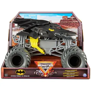 Spin Master Monster Jam , offizieller Batmobile Monster Truck, Metall-Spritzguss-Fahrzeug zum Spielen und Sammeln im Maßstab 1:24, Monstertruck, 3 Jahr(e), Metall, Schwarz, Grau, Gelb - Schwarz, Grau, Gelb