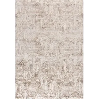 Mazovia Teppich Beige Modern Geometrisch Ecru Teppich für Wohnzimmer, Schlafzimmer gut für Fußbodenheizung - 200x300 cm - Braun