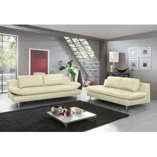 PLACES OF STYLE 3-2 Garnitur NaturLEDER 3-Sitzer Beige