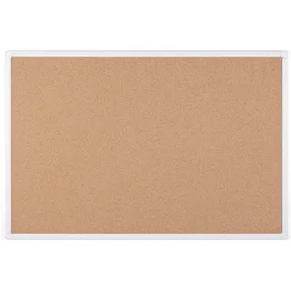 Bi-Office Mayan Kork-Pinnwand mit Aluminiumrahmen, 60 cm x 45 cm, Weiß