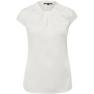 Comma, Comma Satinbluse, mit Raffung Comma white