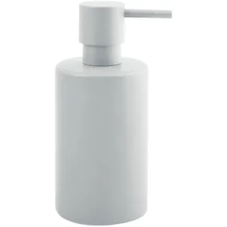 Spirella Seifenspender Tube | mit Edelstahlpumpe | Flüssigseifen-Spender | Porzellan | 300ml | Langliebig und Robust | matt Weiß,
