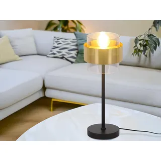 Große LED Nachttischlampen, Rauchglas Lampenschirm Fensterlampen für Fensterbank