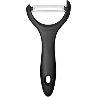 Fiskars Gemüseschäler Y-förmig Sparschäler Rostfreier Stahl Schwarz