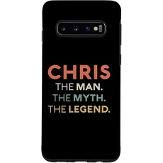 Hülle für Galaxy S10 Chris The Man The Myth The Legend Name Personalisierte Männer