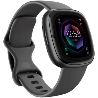Fitbit Sense 2 BT 41,0 mm Aluminiumgehäuse grau Sportarmband grau L