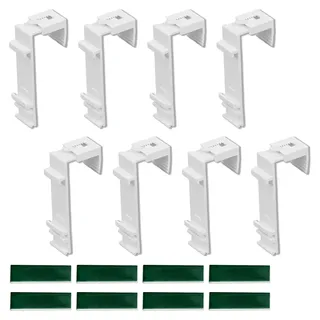 8 Stück Klemmhalter für Seitenzug- und Springrollos – Rollo Halterung für Fenster ohne Bohren, Klemmfix Halterung für Doppelrollo und Thermorollo, modernes Fensterrollo für Innenräume