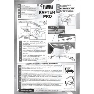 Fiamma Rafter gebogen Spannarm Markise Grau