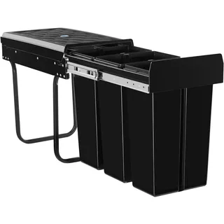 Tectake Abfallsammler 30 l Schwarz