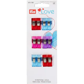 Prym Love Stoff Clips 2,6 cm, Kunststoff, farbig Sortiert