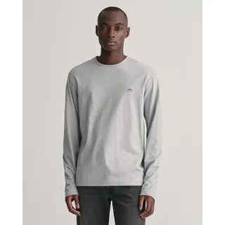 GANT Reg Shield Langarm-t-shirt grau L