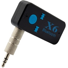 MMOBIEL Bluetooth Adapter Auto - Bluetooth Empfänger für im Auto, Zuhause, Kopfhörer und Lautsprecher - Freisprachanruf und Musik Hören beim Fahren - AUX 3,5mm Anschluss - Schwarz