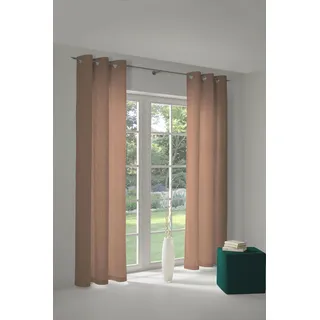 Vorhang ADAM "Uni Collection" Gr. 4, braun, B:145cm H:245cm, Jacquard, Baumwolle (Bio-Baumwolle), Gardinen, Vorhang, aus 100% Bio-Baumwolle
