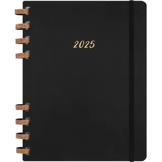 Moleskine 12 Monats Life Kalender mit Spiralbindung 2025 Schwarz
