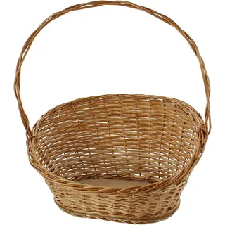 Geschenkkorb "Natur" groß, Präsentkorb leer aus Weide, Weidenkorb, Dekokorb | Geschenkekorb zum befüllen, Flechtkorb