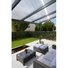 Bild von Terrassendach Premium 309 x 306 cm anthrazit/polycarbonat klar