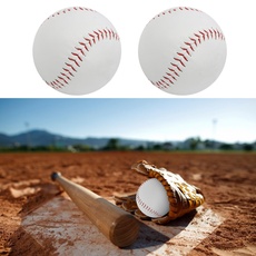 GAESHOW 2 Stück Handgenäht Baseballs, Baseball Ball, Professionelle Baseballbälle aus PU, Baseballbälle für Erwachsene und Jugendliche, professionelle Baseballspiele