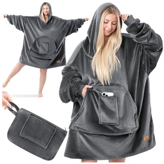 Kesser Sedefen Sweatshirt Hoodie Decke mit Ärmeln Deckenpullover,Flauschige Sherpa Kuscheldecke Tragbare Decke,Übergroße Kapuzenpullover für Damen Herren, Erwachsene Warm Ärmeldecke Oversize