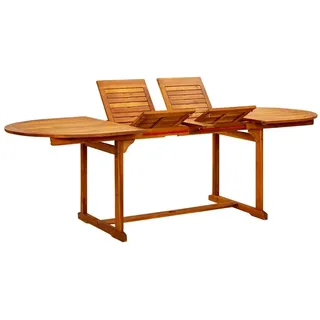 vidaXL Gartentisch Ausziehbar (160-240)x100x75 cm Holz Braun