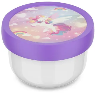 Mepal - Obstbox Campus Snackbox für Kinder - Spülmaschinen- und mikrowellenfest - BPA-frei - 300 ml - Unicorn Glow