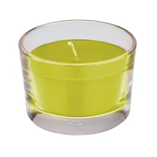 DUNI Ibiza Kerzengläser, Format: Ø 85 mm, ca. 18 Std. Brenndauer, 1 Karton = 12 x 1 Stück, Farbe: kiwi