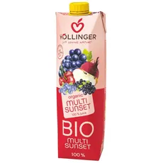 Bio Multi Sunset Fruchtsaft 1000ml - Fruchtsaft aus 6 wilden Früchten und einem Hauch Rote Beetesaft - kein zusätzlicher Zucker von Höllinger Juice