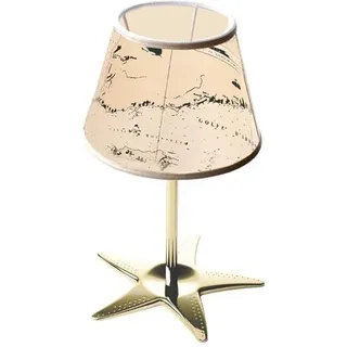 Maritime Tisch Lampe Messing Papier 40cm Seestern Nachttisch Leuchte MIRENA