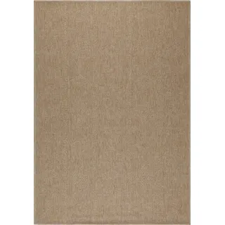 Teppium Indoor Outdoor-Teppich Flachgewebe Natürlicher Sisal Look Wetterfest Wohnzimmer Balkon Küche Terrasse Boho Design Grösse: 240x340 cm - Beige