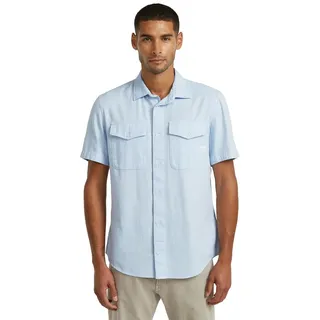 G-STAR Men's Marine Slim Short Sleeve Shirt, Size: M, Color Blue