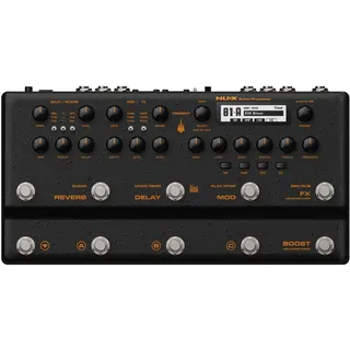 NUX Trident Multi-Effekt-Prozessoren mit Adapter, TSAC-4K Amp Modellierungsalgorithmus, 27 Cab IRs, 1024 Probenauflösung