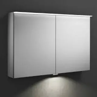 burgbad Yumo Spiegelschrank mit horizontaler LED-Aufsatzleuchte, Breite: 1006mm, Inkl. LED-Waschtischbeleuchtung, SPIZ100