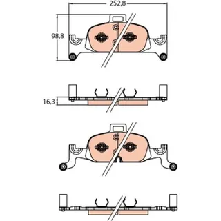 TRW Bremsbelagsatz, TRW gdb2126 Vorne