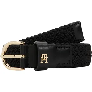 Tommy Hilfiger Damen Gürtel Essential Effortless 2,5 cm Geflochten, Schwarz (Black), 70 cm