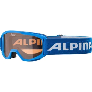 Alpina Piney - Beschlagfreie, Extrem Robuste & Bruchsichere Skibrille Mit 100% UV-Schutz Für Kinder, blue, One Size