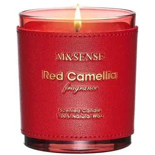 M&SENSE Zitrus-Blumen Duftkerzen im Glas, Natürliche Aromen,283g (42h) Veganes Sojabohnen,Badewannen-Aromatherapie Gegen Stress​,Geburtstagsgeschenk für Frauen